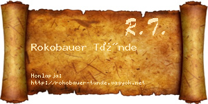 Rokobauer Tünde névjegykártya